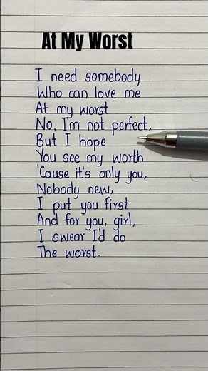 At My Worst lyrics song by - Pink Sweats #atmyworst #pinksweats #lyrics #song #shortfeed #shorts