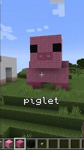 Minecraft Baby Pig Statue Build 🐷 | Cute Piglet Statue Tutorial