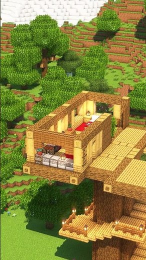 Minecraft Easy Tree House🏡 Download Build Link in bio📝 #minecraft #minecraftbuilding
