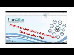 How to create device and download data via LAN / USB in smartoffice software | attendance software |