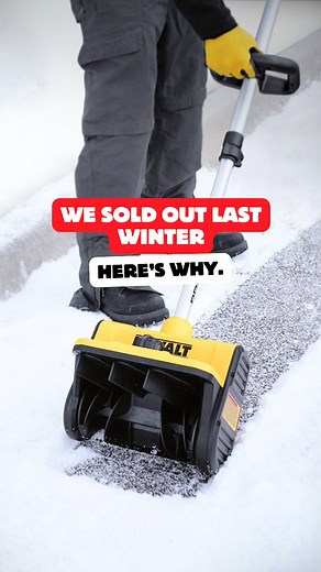 The reason the DeWALT® Snow Shovel sold out so fast last winter? It turned a winter chore into a breeze! It's not just a shovel; it's a cordless, back-saving tool. Get cordless convenience of the DeWALT® 20V MAX platform, combined with an incredibly lightweight design that's ergonomically balanced to save your back. Clear a 10" wide path in up to 6” of snow and launch snow up to 20 feet away with an adjustable snow guide, and you quickly see why people snatched these up. It's rapid, powerful, an