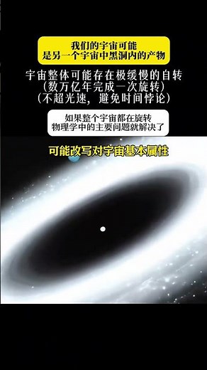 宇宙可能数亿万年才能完成一次旋转 #space #星光體 #universe #世宙 #nasa #百科密码 #planet #文明開化 #smartphone 黑洞#blackhole