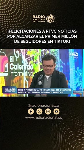 RTVC News reaches a new digital milestone: 1 million followers on TikTok