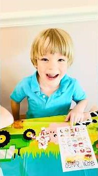 Farm Bingo! 🚜🐑 Toddlers Learn Farm Words Through Play | Kids Vocabulary Game #kidsshorts shorts