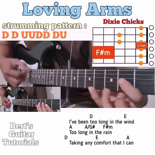 Loving Arms - Dixie Chicks guitar chords w/ lyrics & strumming tutorial | Bert's Guitar Tutorials