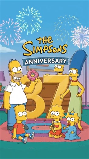The Simpsons 37th anniversary logo version 2 #nostalgia