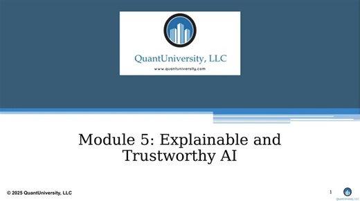 Module 5: Explainable and Trustworthy AI