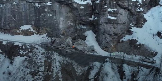 Rockslide in Ouray closes Camp Bird Road
