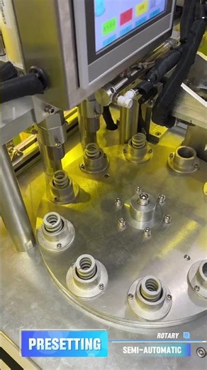 semi-automatic spring presetting machine for compression springs