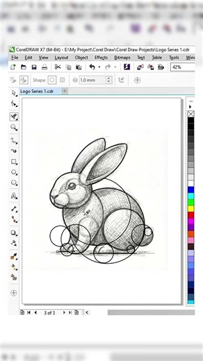 how to Make a rabbit logo in Corel draw