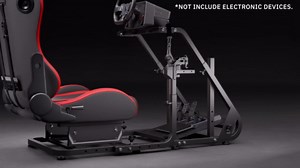 Marada G920 Racing Simulator Cockpit (with Audio Seat), Adjustable Driving & Gaming Frame, Compatible with Xbox, Logitech, Thrustmaster T300, and Fanatec