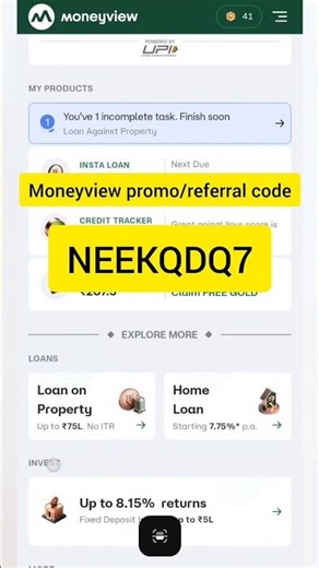 Moneyview promo code today | Money view referral code