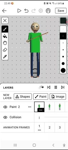 New Baldi slapping anim #castlemakeandplay #baldisbasics