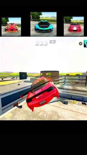 Top 3 Best SuperCar Bridge Challenge // Who will Win?🤔 // Extreme Car Driving Simulator #shorts EP9