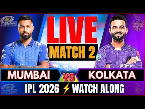 🔴IPL 2026: MI vs KKR Live Cricket Match Score | Mumbai vs Kolkata Live Cricket Match Today #IPL2026