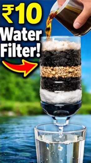 ₹10 में घर पर बनाएं Water Filter | Dirty Water to Clean Water Experiment