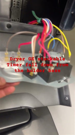 Dryer stackable timer fall down.