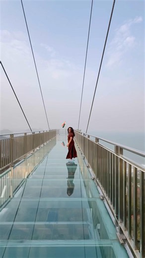 Glass Bridge Vizag the city of destiny 🤎 #glassbridge #vizag #vishakhapatnam❣️ #beach #viewpoint