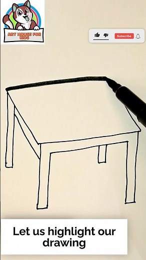 How to Draw a Table – Easy Table Drawing – simple & Step by Step for Kids | #shorts