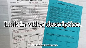 Every person involved with a child who has an IEP should be providing input on the IEP, and that includes paraprofessionals, aides, and support staff. 👉 https://bit.ly/TIIparainputform Input = data. Use this input form / questionnaire to gather input from the support staff in your classroom prior to writing a child's IEP. | Mrs. D's Corner