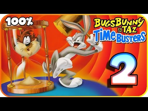 Bugs Bunny & Taz: Time Busters Walkthrough Part 2 (PS1) 100% Aztec Era - Golden City