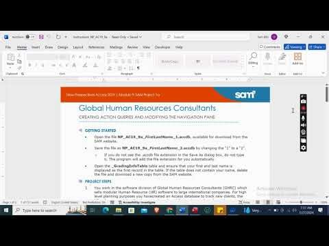 Access 2019 | Module 9: SAM Project 1a Global Human Resources Consultants #newperspectives