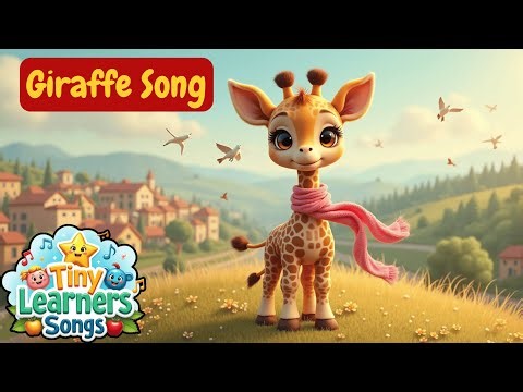 The Giraffe Song | Fun Animal Song for Kids | Learn About Giraffes 🦒 | Tiny Learners Songs