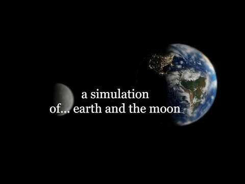A simulation of earth and the moon