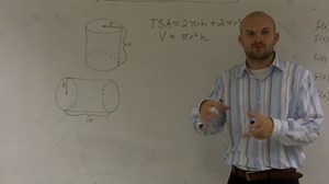 Finding the volume and surface area of a cylinder