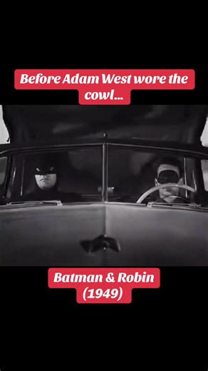 Before Adam West wore the cowl, Robert Lowery brought Batman to life in the 1949 serial Batman and Robin, complete with speeding trains, daring escapes, and some old-school crime-fighting! #Batman #BatmanAndRobin #AdamWest #ClassicTV #MadeForTVHeaven