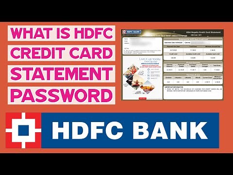 HDFC Credit Card statement PDF password [how to open cc bill]