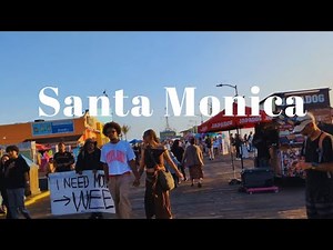 Santa Monica Walking Tour [4K] | Santa Monica Pier, Los Angeles, California, USA