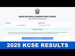 Check 2025 KCSE Provisional Results Online || Ero Productions