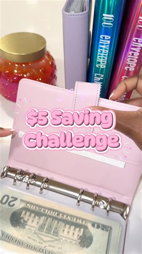 $5 saving challenge completed ☑️ #savingchallenge #cashstuffing #savingmoney #sinkingfunds #savings