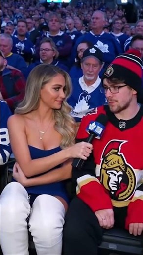 NHL Reporter Visits Scotiabank Arena to Interview Fans #nhl #nhlhighlights #funnyshorts #leafs