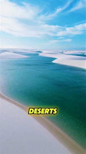 Desert That Turns Into Thousands of Lagoons! #LencoisMaranhenses #BrazilNature #DesertWithWater