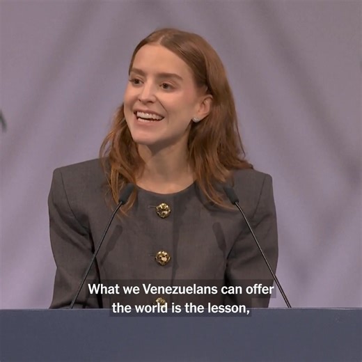 María Corina Machado, the Venezuelan opposition leader who won this year’s Nobel Peace Prize, said on Wednesday that she was on her way to Oslo after failing to appear at the ceremony to collect the prize. She has been living in hiding for more than a year. https://nyti.ms/4iNlVaR | The New York Times