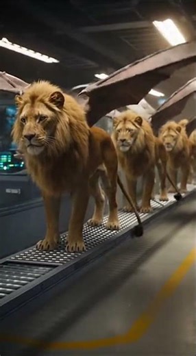 Lion + Bat – Realistic Animal Fusion in Factory | Reality Lab