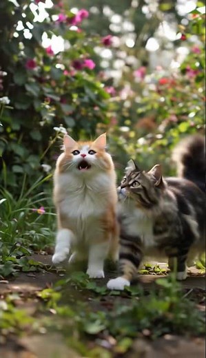 Two Cute AI Kittens Playing 😺💛 | Adorable 3D Cinematic Video