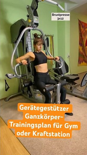 Full-body workout plan for the gym | Muscle building for women | Strength training for beginners ...