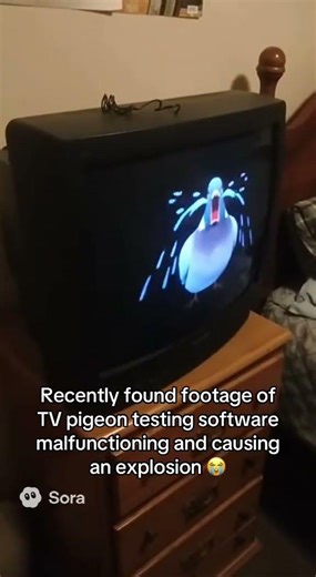 An exploding Pigeon TV