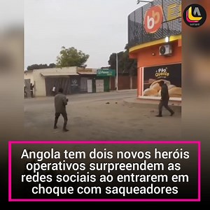 Angola tem dois novos heróis operativos surpreendem as redes sociais pela positiva ao entrarem em choque com saquęadores Dois seguranças de um super mercado, surpreenderam as redes sociais ao entrarem em choque direto com jovens que se aproveitavam da manįfestação pacífįca, para subtrair bens de terceiros. Atitude que rendeu grandes elogios ao seguranças da referida instalação. O que acharam?! | Angola News