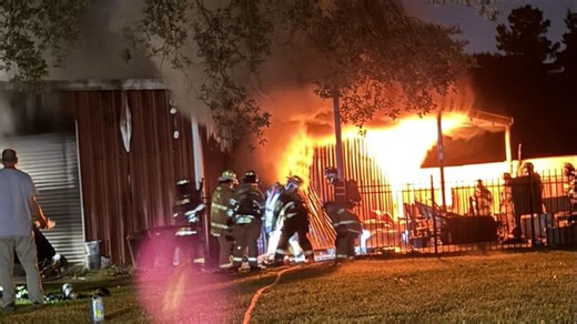 Central firefighters put out fire that caused ammunition, aerosol cans to explode in backyard shop