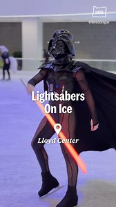 More than 100 people, many in cosplay, gathered at the Lloyd Center mall after-hours Friday night for the first ever “Lightsabers on Ice” event. It was pretty much exactly what it sounds like: a chance to ice skate with lightsabers, while in costume, listening to music, in a mostly empty mall. Friday night’s event was an official after party for Rose City Comic Con, but Llegion Sabers and Docking Bay45 plan to do similar events each month during the fall. The next will be a Halloween-themed even
