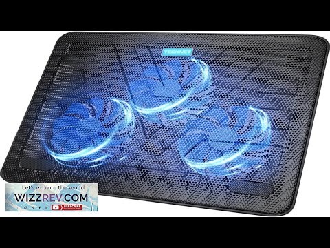 TECKNET Laptop Cooling Pad Portable Slim Quiet USB Powered Laptop Notebook Cooler