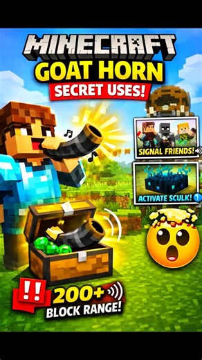 Minecraft Goat Horn Secret Uses 🤯 | Pillager Outpost Loot