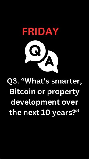 “Dom, should I buy shares or Bitcoin and hold them for 10 years hoping they skyrocket, or should I do property development where I get shorter returns every couple of years? Here’s my answer — and I’m not a financial advisor — but I’ve lived long enough to know this: When you buy shares or Bitcoin, you’re putting your money in the hands of someone else. The market decides what happens. You could wait 10 years and maybe, yes, it takes off. Or maybe it doesn’t. Either way, you’re not using that mo