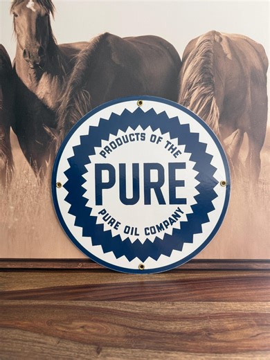 Pure Oil Porcelain Gas Pump Sign 12 Inch Reproduction Gas Pump Signage Vintage Pure Gas Station Garage Decor for Men Airbnb Man Cave Decor - Etsy Canada