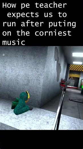 Scary Baboon: PEteacher after putting on corny music #shorts