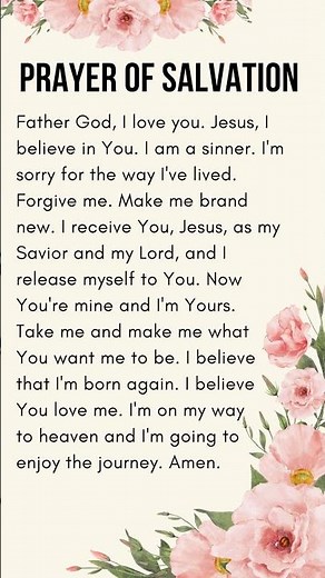 A Prayer of Salvation - Salvation Prayer - Prayer to accept Jesus #salvation #jesus #prayer